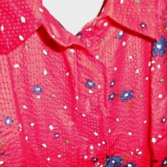 Eva Franco Red Blue Floral Halter Neck Dress - Picture 4 of 8